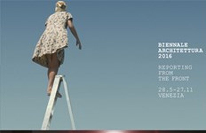Poster of the 15th International Architecture Exhibition, la Biennale di Venezia, Reporting from the Front, 2016